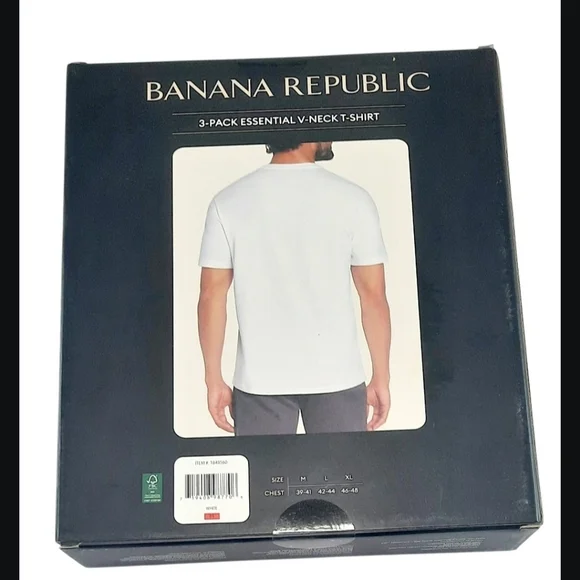 3 Pack Banana Republic Mens Short Sleeve V Neck Premium Wash T-Shirts Size M - Picture 1 of 5